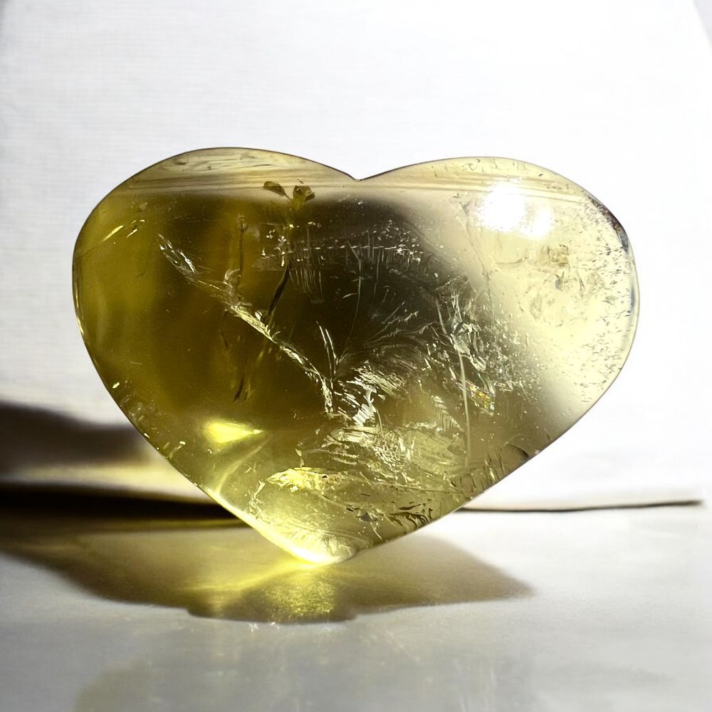 Citrine Crystal Heart‎ Carving